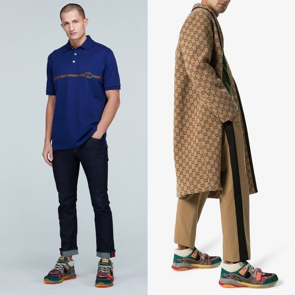 GUCCI SNEAKERS MENS ULTRAPACE MID TOP LEATHER SHOES w LOGO sz 8G 8.5 US - Picture 3 of 16